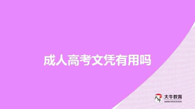 成考文憑有用