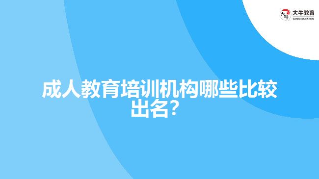 成人教育培訓(xùn)機(jī)構(gòu)哪些比較出名？