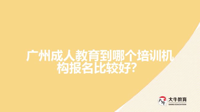 廣州成人教育到哪個(gè)培訓(xùn)機(jī)構(gòu)報(bào)名比較好