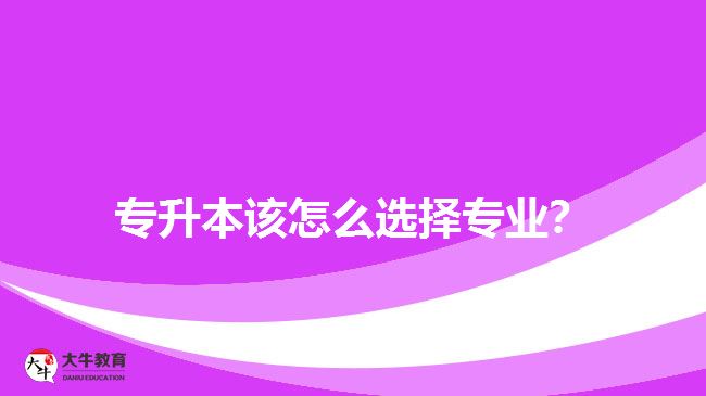 專升本該怎么選擇專業(yè)？