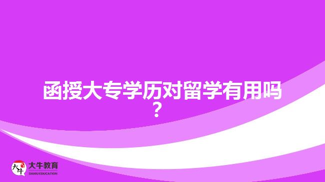 函授大專學(xué)歷對留學(xué)有用嗎？