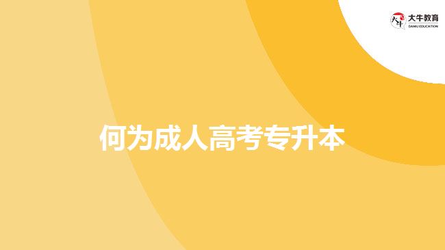 成人高考專升本簡介