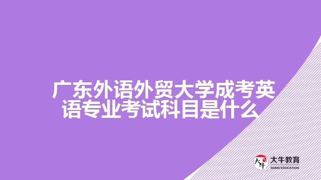 廣東外語(yǔ)外貿(mào)大學(xué)成考英語(yǔ)專(zhuān)業(yè)考試科目是什么？