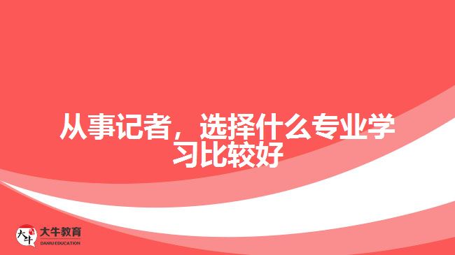 從事記者，選擇什么專業(yè)學(xué)習(xí)比較好