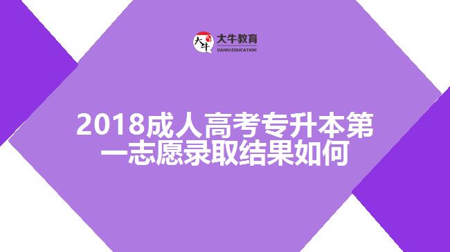 2018成人高考專升本第一志愿錄取結果如何