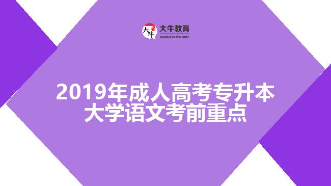 2019年成人高考專升本大學(xué)語文考前重點(diǎn)