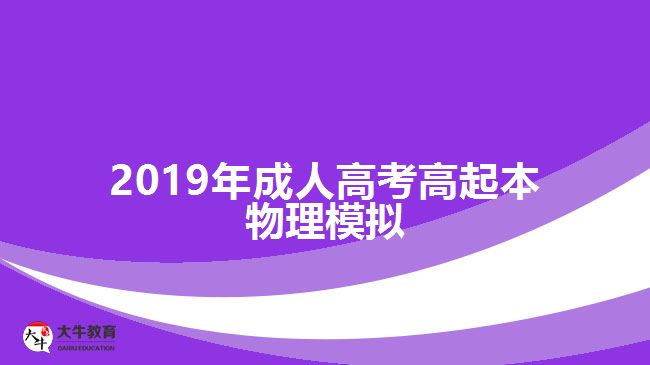 2019年成人高考高起本物理模擬