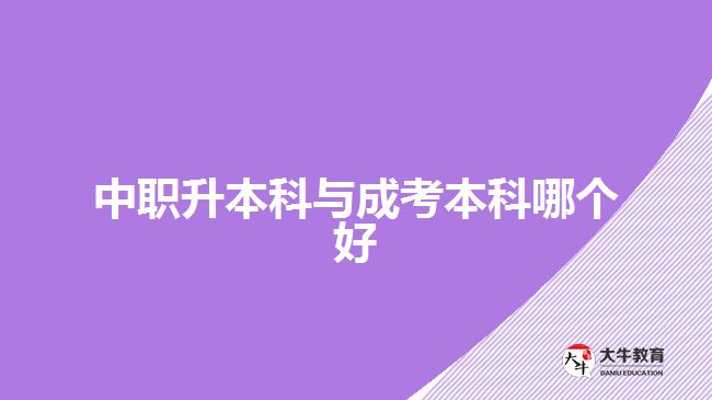 中職升本科與成考本科哪個(gè)好