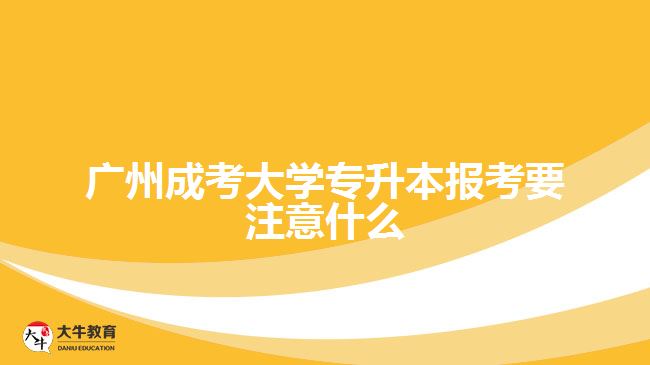 廣州成考大學(xué)專升本報考要注意什么