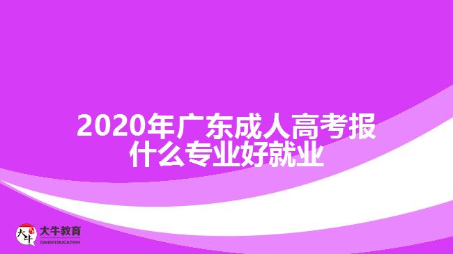 2020年廣東成人高考報什么專業(yè)好就業(yè)