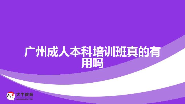 廣州成人本科培訓(xùn)班真的有用嗎