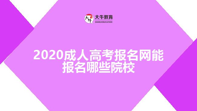 2020成人高考報(bào)名網(wǎng)能報(bào)名哪些院校