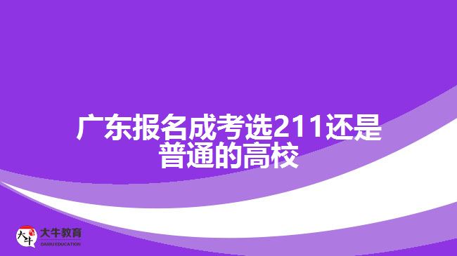 廣東報(bào)名成考選211還是普通的高校