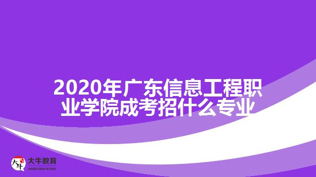 2020年廣東信息工程職業(yè)學(xué)院成考招什么專業(yè)