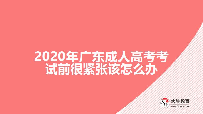 2020年廣東成人高考考試前很緊張?jiān)撛趺崔k