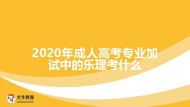 2020年成人高考專業(yè)加試中的樂(lè)理考什么