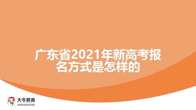 廣東省2021年新高考報名方式是怎樣的