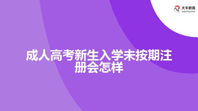 成人高考新生入學未按期注冊會怎樣