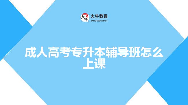 成人高考專升本輔導班怎么上課