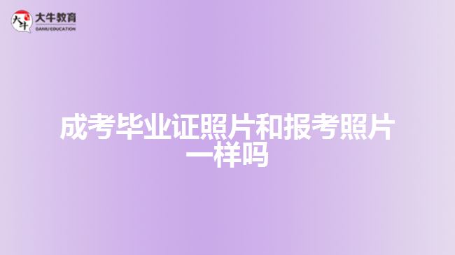 成考畢業(yè)證照片和報(bào)考照片一樣嗎