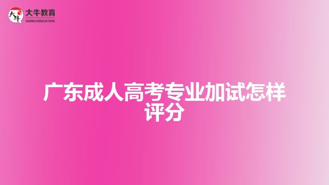 廣東成人高考專業(yè)加試怎樣評(píng)分