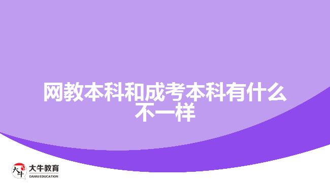 網(wǎng)教本科和成考本科有什么不一樣