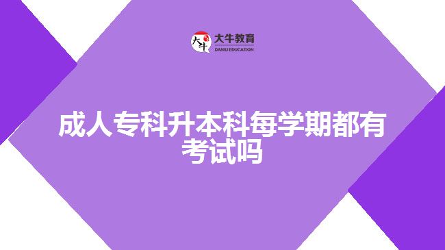 成人?？粕究泼繉W(xué)期都有考試嗎