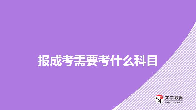 <b>報成考需要考什么科目</b>