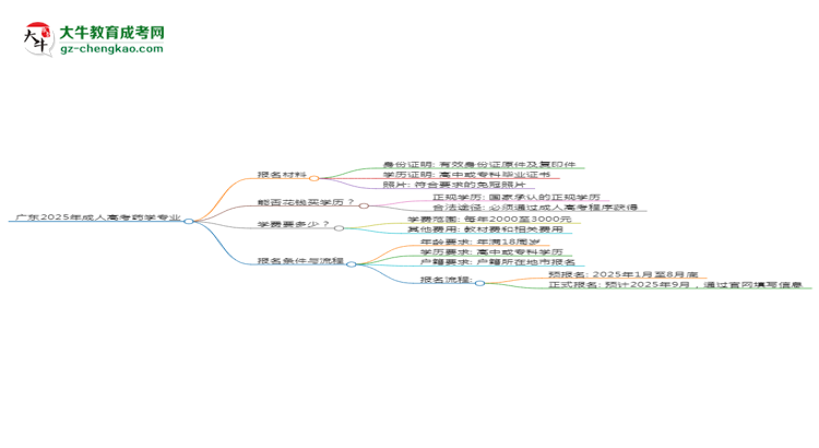 廣東2025年成人高考藥學(xué)專業(yè)學(xué)歷能考公嗎？思維導(dǎo)圖