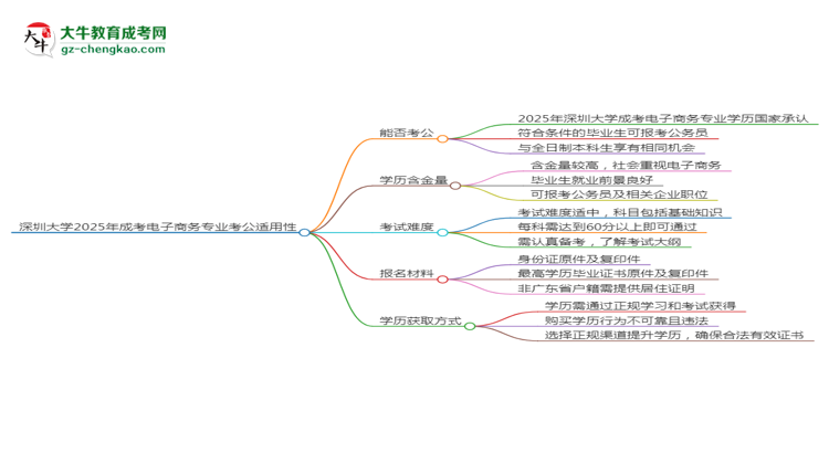 【圖文】深圳大學(xué)2025年成考電子商務(wù)專業(yè)學(xué)歷能考公嗎？