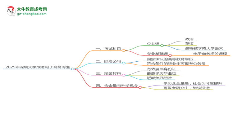 【詳解】2025年深圳大學(xué)成考電子商務(wù)專業(yè)入學(xué)考試科目有哪些？