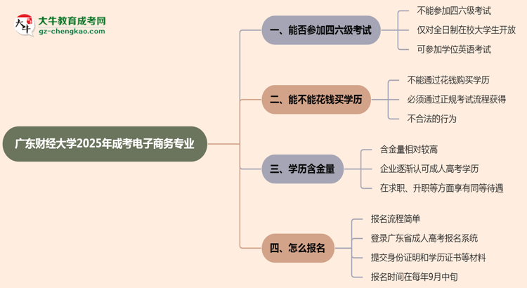 廣東財經(jīng)大學(xué)2025年成考電子商務(wù)專業(yè)生可不可以考四六級？