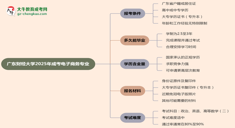 廣東財(cái)經(jīng)大學(xué)2025年成考電子商務(wù)專業(yè)報(bào)考條件是什么