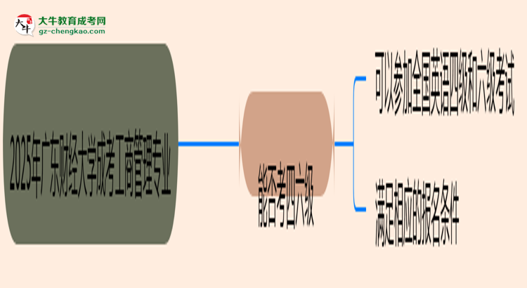 廣東財(cái)經(jīng)大學(xué)2025年成考工商管理專業(yè)生可不可以考四六級？思維導(dǎo)圖