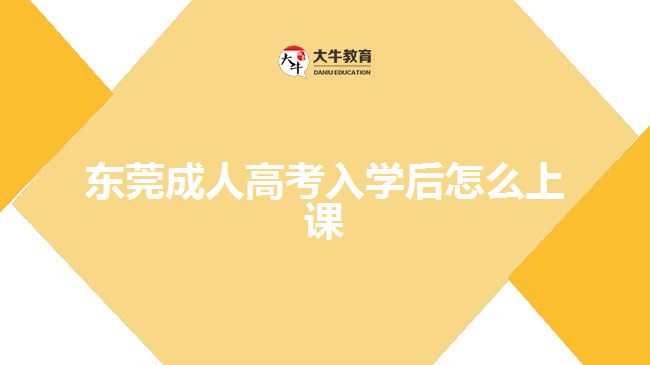 東莞成人高考入學(xué)后怎么上課