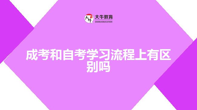 成考和自考學(xué)習(xí)流程上有區(qū)別嗎