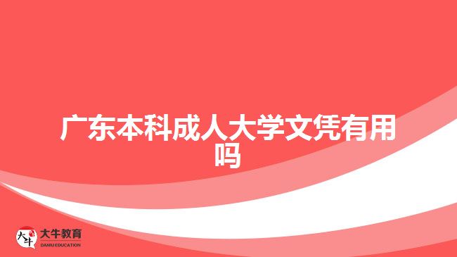 廣東本科成人大學(xué)文憑有用嗎