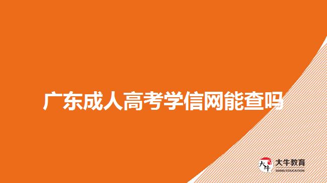 廣東成人高考學信網能查嗎