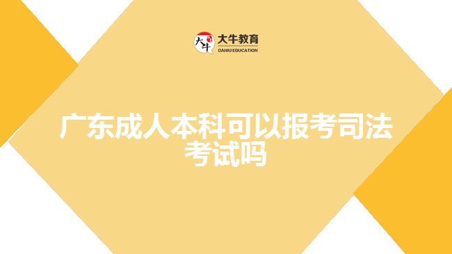 廣東成人本科可以報(bào)考司法考試嗎