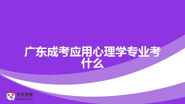 廣東成考應(yīng)用心理學(xué)專業(yè)考什么