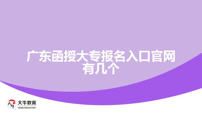 廣東函授大專報名入口官網(wǎng)有幾個