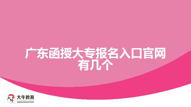 廣東函授大專報(bào)名入口官網(wǎng)有幾個(gè)