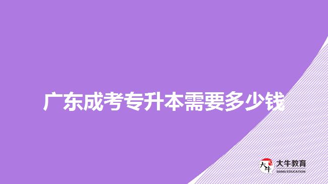 廣東成考專升本需要多少錢