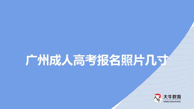 廣州成人高考報名照片幾寸