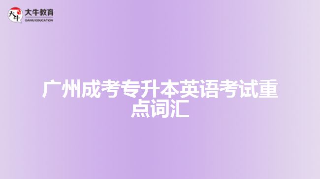 廣州成考專升本英語(yǔ)考試重點(diǎn)詞匯