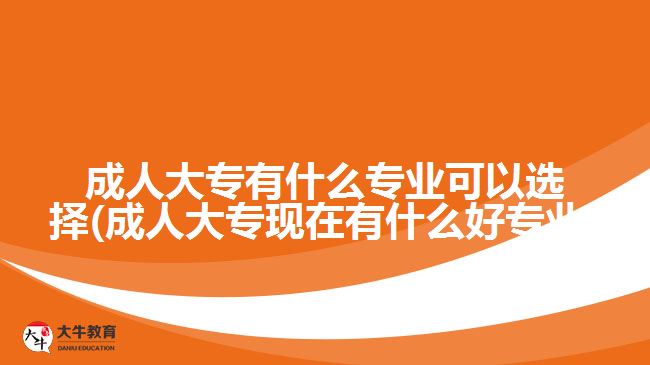 成人大專有什么專業(yè)可以選擇(成人大?，F(xiàn)在有什么好專業(yè))