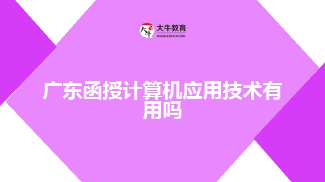 廣東函授計算機(jī)應(yīng)用技術(shù)有用嗎