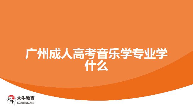 廣州成人高考音樂(lè)學(xué)專業(yè)學(xué)什么