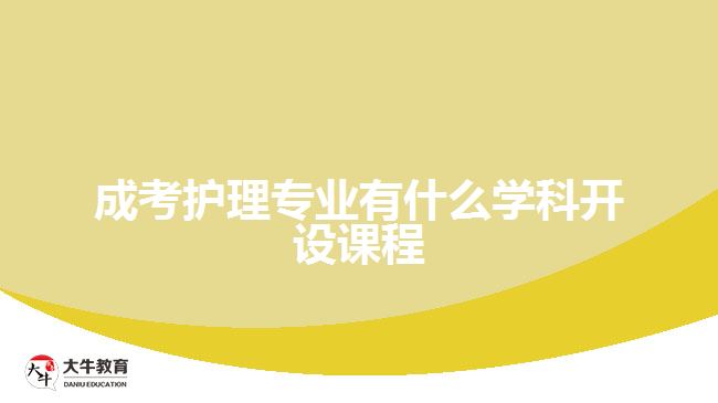 成考護理專業(yè)有什么學(xué)科開設(shè)課程