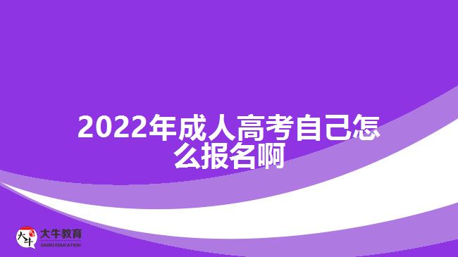 2022年成人高考自己怎么報(bào)名啊